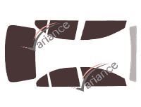 Tinted film kit Mitsubishi Lancer (8) 4-door sedan (2007 - 2017) Tinted film kit Mitsubishi Lancer (8) 4-door sedan (2007 - 2017)