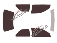 Chevrolet Metro (1) 3-door (1998 - 2001) tinted film kit Chevrolet Metro (1) 3-door (1998 - 2001) tinted film kit