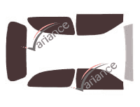 Nissan Almera (1) 3-door (1995 - 2000) tinted film kit Nissan Almera (1) 3-door (1995 - 2000) tinted film kit