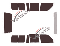 Tinted film kit Lexus LX (1) 5-door (1995 - 1998) Tinted film kit Lexus LX (1) 5-door (1995 - 1998)