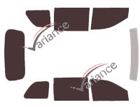 Mazda MPV (2) 5-door (2000 - 2007) tinted film kit Mazda MPV (2) 5-door (2000 - 2007) tinted film kit