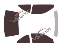 Tinted film kit Mitsubishi Lancer (7) Coupe 2 doors (2000 - 2007) Tinted film kit Mitsubishi Lancer (7) Coupe 2 doors (2000 - 2007)