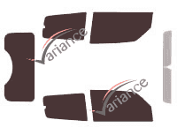 Tinted film kit Mitsubishi Pajero (4) Short 3-door (2006 - 2011) Tinted film kit Mitsubishi Pajero (4) Short 3-door (2006 - 2011)