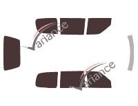 Nissan Serena 5-door tinted film kit (1991 - 2002) Nissan Serena 5-door tinted film kit (1991 - 2002)