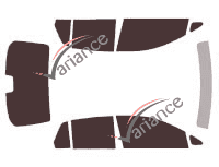 Nissan Tiida Sedan 4 door tinted film kit (2004 - 2012) Nissan Tiida Sedan 4 door tinted film kit (2004 - 2012)