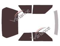 Tinted film kit Renault R 11 3 doors (1983 - 1989) Tinted film kit Renault R 11 3 doors (1983 - 1989)