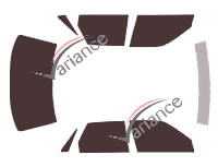 Tinted film kit Toyota Camry (2) Sedan 4 doors (1987 - 1991) Tinted film kit Toyota Camry (2) Sedan 4 doors (1987 - 1991)