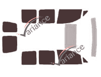 Volkswagen Caddy (4) 5-door (2016 - 2020) tinted film kit Volkswagen Caddy (4) 5-door (2016 - 2020) tinted film kit