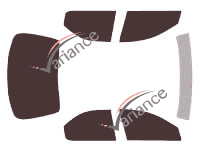 Kit de láminas tintadas para el Chrysler Cirrus Sedan 4 puertas (1995 - 1999) Kit de láminas tintadas para el Chrysler Cirrus Sedan 4 puertas (1995 - 1999)