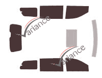 Chrysler Town & Country Court 5-door tinted film kit (2008 - 2016) Chrysler Town & Country Court 5-door tinted film kit (2008 - 2016)