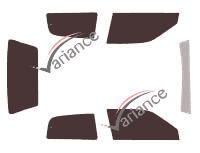 Nissan Sunny (7) 3-door (1991 - 1996) tinted film kit Nissan Sunny (7) 3-door (1991 - 1996) tinted film kit