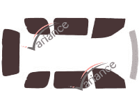 Buick Terraza 5-door tinted film kit (2003 - 2007) Buick Terraza 5-door tinted film kit (2003 - 2007)