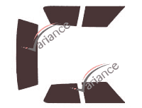 Cadillac Calais Sedan 4 door tinted film kit (1971 - 1976) Cadillac Calais Sedan 4 door tinted film kit (1971 - 1976)