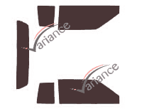 Cadillac Deville (12) 2-door Coupe (1985 - 1989) tinted film kit Cadillac Deville (12) 2-door Coupe (1985 - 1989) tinted film kit