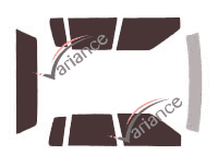 Cadillac Deville (12) 4-door sedan (1985 - 1988) tinted film kit Cadillac Deville (12) 4-door sedan (1985 - 1988) tinted film kit