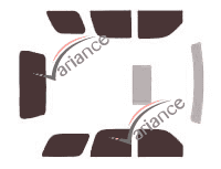 Cadillac Escalade (2) 5-door (2001 - 2006) tinted film kit Cadillac Escalade (2) 5-door (2001 - 2006) tinted film kit