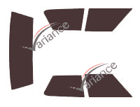 Tinted film kit Cadillac Deville (10) 4-door sedan (1971 - 1976) Tinted film kit Cadillac Deville (10) 4-door sedan (1971 - 1976)