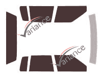 Kit film teinté Cadillac Fleetwood (1) Brougham Berline 4 portes (1985 - 1993)