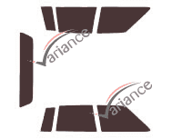 Cadillac Fleetwood (1) 4-door sedan (1985 - 1989) tinted film kit Cadillac Fleetwood (1) 4-door sedan (1985 - 1989) tinted film kit