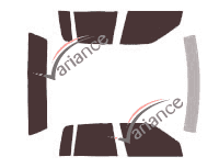 Cadillac Seville (3) 4-door sedan (1986 - 1991) tinted film kit Cadillac Seville (3) 4-door sedan (1986 - 1991) tinted film kit