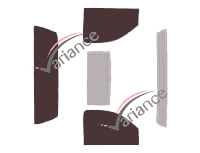 Tinted film kit Chevrolet 1500-2500-3500 (6) Standard Cab Pick-up 2 doors (2007 - 2014) Tinted film kit Chevrolet 1500-2500-3500 (6) Standard Cab Pick-up 2 doors (2007 - 2014)