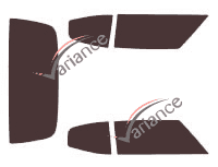 Chevrolet Malibu (2) 2-door coupe (1968 - 1972) tinted film kit Chevrolet Malibu (2) 2-door coupe (1968 - 1972) tinted film kit