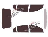 Chevrolet Malibu (6) 4-door sedan (2004 - 2008) tinted film kit Chevrolet Malibu (6) 4-door sedan (2004 - 2008) tinted film kit