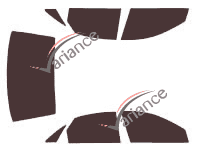 Chevrolet Optra tinted film kit (1) 4-door sedan (2002 - 2010) Chevrolet Optra tinted film kit (1) 4-door sedan (2002 - 2010)