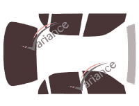 Chevrolet Prizm 4-door Sedan tinted film kit (1998 - 2002) Chevrolet Prizm 4-door Sedan tinted film kit (1998 - 2002)