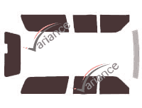 Chevrolet Suburban (9) 5-door tinted film kit (1992 - 1999) Chevrolet Suburban (9) 5-door tinted film kit (1992 - 1999)