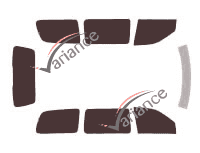 Chevrolet Venture Long 5-door tinted film kit (1997 - 2005) Chevrolet Venture Long 5-door tinted film kit (1997 - 2005)