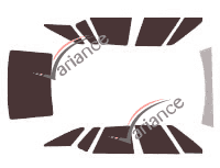 Tinted film kit Citroën XM Sedan 4 doors (1989 - 2001) Tinted film kit Citroën XM Sedan 4 doors (1989 - 2001)