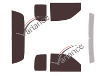 Dodge Dakota (2) Club Cab Pick-up 2 door tinted film kit (1997 - 2004) Dodge Dakota (2) Club Cab Pick-up 2 door tinted film kit (1997 - 2004)