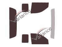 Dodge Dakota (3) Club Cab Pick-up 2-door tinted film kit (2005 - 2013) Dodge Dakota (3) Club Cab Pick-up 2-door tinted film kit (2005 - 2013)