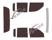 Dodge Dakota (2) Quad Cab Pick-up 4 door tinted film kit (1997 - 2004) Dodge Dakota (2) Quad Cab Pick-up 4 door tinted film kit (1997 - 2004)