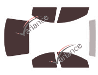 Kit de láminas tintadas para Dodge SX Sedán 4 puertas (2003 - 2007) Kit de láminas tintadas para Dodge SX Sedán 4 puertas (2003 - 2007)