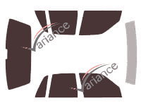 Dodge Shadow Sedan 4 door tinted film kit (1986 - 1994)