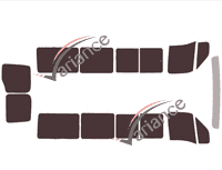 Tinted film kit Renault Master (2) Long 4 doors (1997 - 2010) Tinted film kit Renault Master (2) Long 4 doors (1997 - 2010)