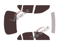 Geo Prizm 4-door sedan tinted film kit (1993 - 1997) Geo Prizm 4-door sedan tinted film kit (1993 - 1997)