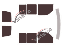 Kit de lámina tintada para Gmc Savana Cargo 5 puertas (1996 - 2020) Kit de lámina tintada para Gmc Savana Cargo 5 puertas (1996 - 2020)