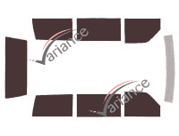 Kit de láminas tintadas para Gmc Safari Long 5 puertas (1985 - 2005)