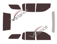 Gmc Envoy tinted film kit (2) XUV 5-door (2004 - 2009) Gmc Envoy tinted film kit (2) XUV 5-door (2004 - 2009)
