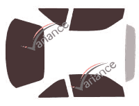 Oldsmobile Achieva Coupé 2 door tinted film kit (1992 - 1997) Oldsmobile Achieva Coupé 2 door tinted film kit (1992 - 1997)