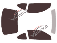 Oldsmobile Alero Coupe 2 door tinted film kit (1999 - 2004) Oldsmobile Alero Coupe 2 door tinted film kit (1999 - 2004)