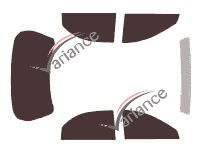 Oldsmobile Aurora 4-door Sedan tinted film kit (1995 - 1999) Oldsmobile Aurora 4-door Sedan tinted film kit (1995 - 1999)