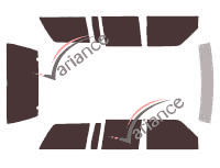 Oldsmobile Bravada 5-door tinted film kit (1983 - 1994) Oldsmobile Bravada 5-door tinted film kit (1983 - 1994)