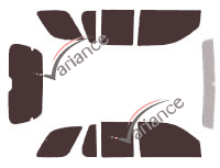 Oldsmobile Bravada 5-door tinted film kit (2002 - 2004) Oldsmobile Bravada 5-door tinted film kit (2002 - 2004)