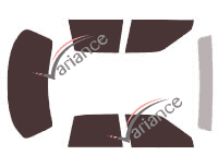 Oldsmobile Cutlass (5) Ciera 4-door sedan (1982 - 1996) tinted film kit Oldsmobile Cutlass (5) Ciera 4-door sedan (1982 - 1996) tinted film kit