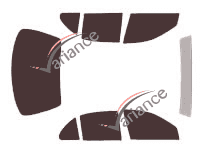 Oldsmobile Intrigue 4-door Sedan tinted film kit (1997 - 2002) Oldsmobile Intrigue 4-door Sedan tinted film kit (1997 - 2002)