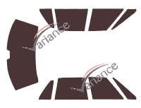 Kit de láminas tintadas para el Oldsmobile Ninety-Eight sedán de 4 puertas (1991 - 1996) Kit de láminas tintadas para el Oldsmobile Ninety-Eight sedán de 4 puertas (1991 - 1996)